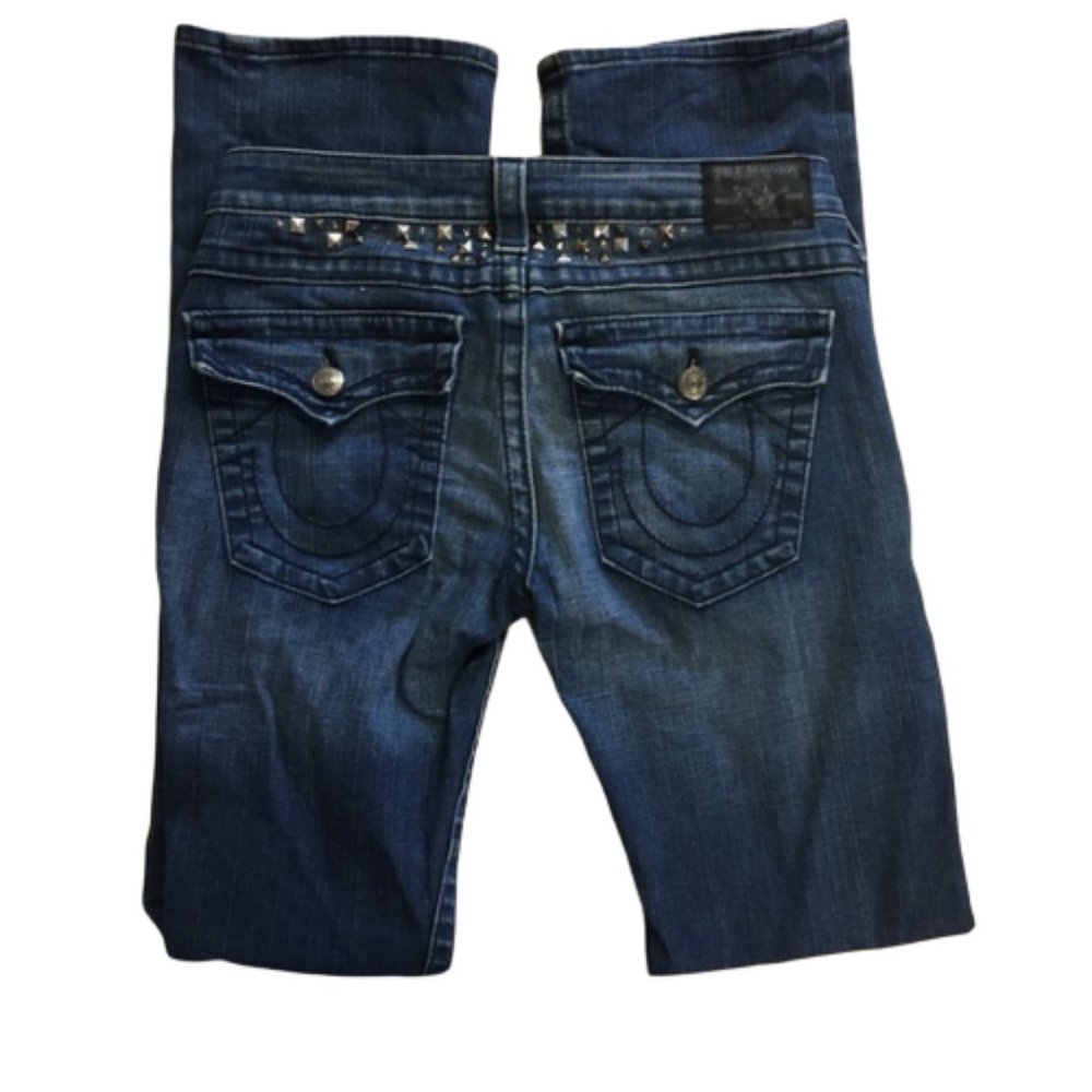 True Religion Studded Distressed Straight leg